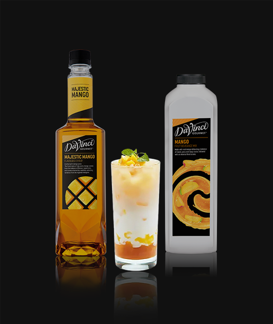 Mango green milk tea DaVinci Gourmet